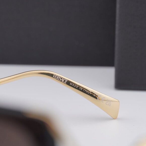Versace VE4502U GB1/87 Square Sunglasses – Black Gold/Grey Gradient - Picture 7 of 9